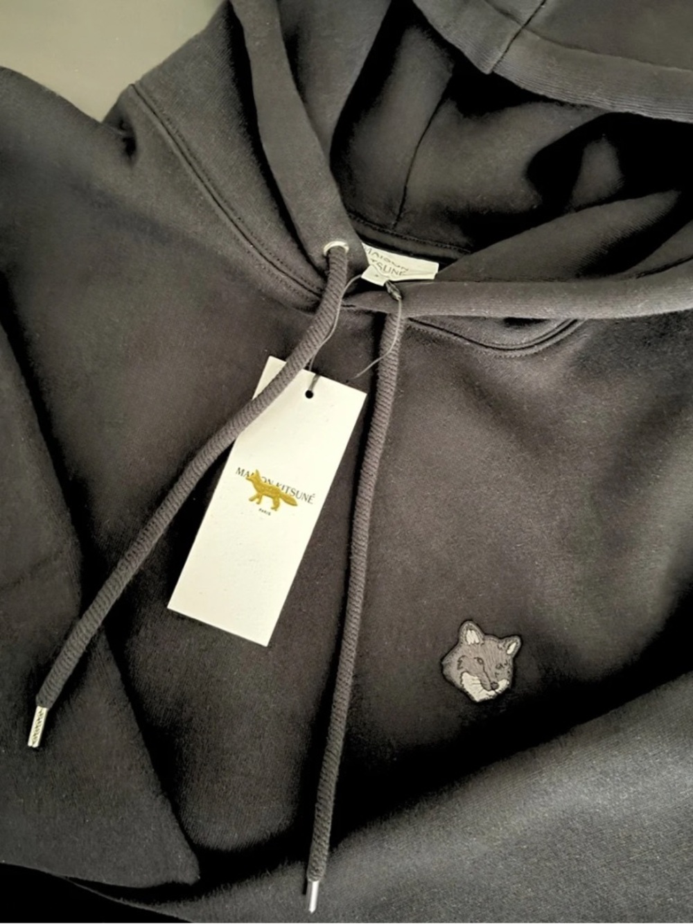 MAISON KITSUNE Black Fox Head Logo Hoodie
